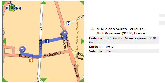 Metro a 700m soit une dizaine de minutes a pied